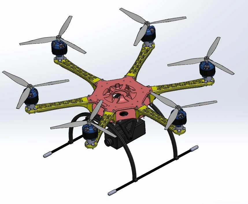 Drone Assembly-3D Printable Parts-Version-002 3D Print Model .c4d .max .obj .3ds .fbx .stl .blend 