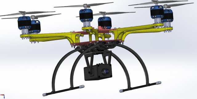 Drone Assembly 3D Printable Parts Version 002 3D Print Model