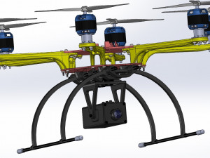 Drone Assembly-3D Printable Parts-Version-002 Modèles 3D en vedette