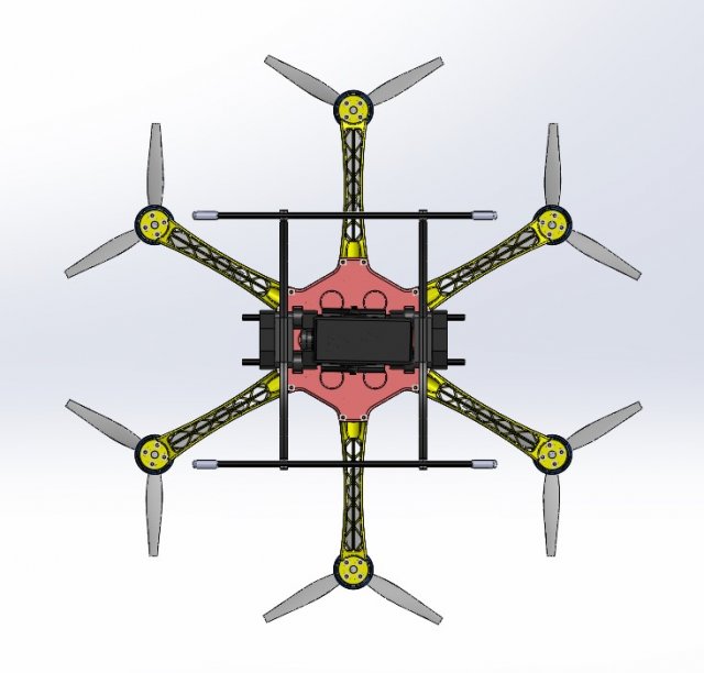 Drone Assembly 3D Printable Parts Version 002 3D Print Model
