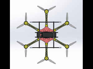 Drone Assembly-3D Printable Parts-Version-002 Modèles 3D en vedette