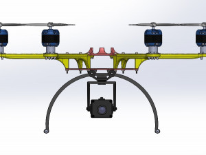 Drone Assembly-3D Printable Parts-Version-002 Modèles 3D en vedette