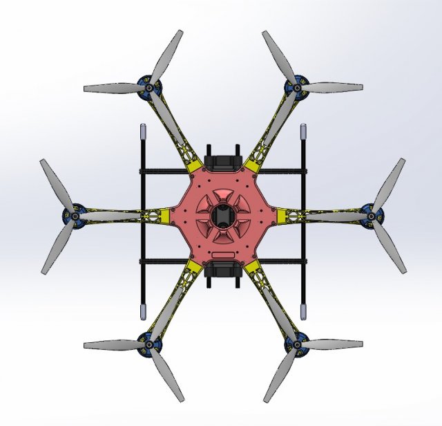 Drone Assembly 3D Printable Parts Version 002 3D Print Model in