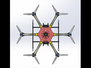 Drone Assembly-3D Printable Parts-Version-002 Modèles 3D en vedette