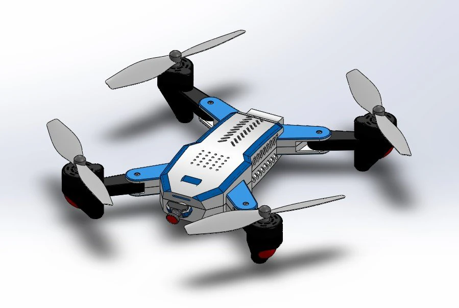 Quadcopter Drone V001 3D Print Model .c4d .max .obj .3ds .fbx .stl .blend 