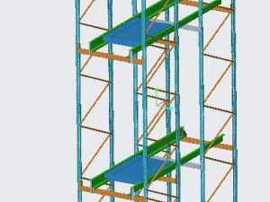 Radio Shuttle Operated Storage Rack 3D Model