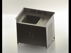 Work Table with Sink 3D Model