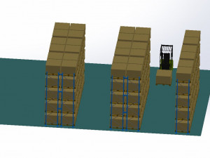 Pallet Racking System- For Industrial Warehousing 3D Model