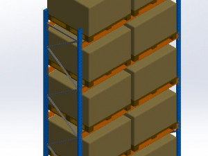 Pallet Racking System- For Industrial Warehousing 3D Model