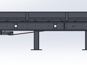 Flat belt conveyor Full scale model with all necessary components Modèle 3D