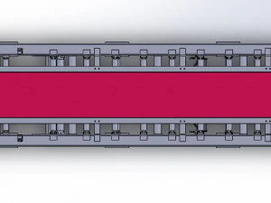 Flat belt conveyor Full scale model with all necessary components 3D Model