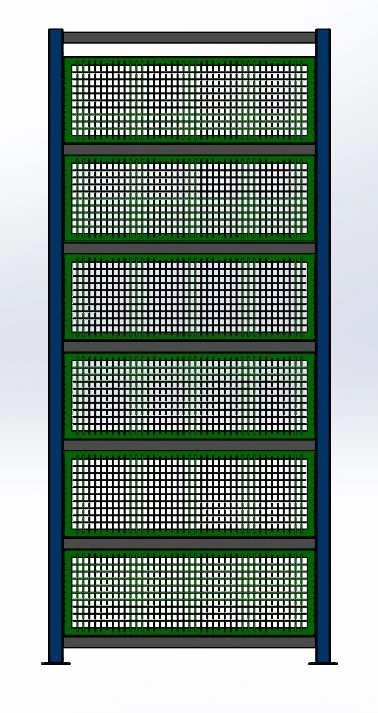 Bolts Free Shelving System Full scale Main Module 3D Model .c4d .max .obj .3ds .fbx .stl .blend 
