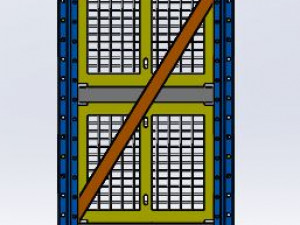 Bolts Free Shelving System Full scale Main Module 3D Model