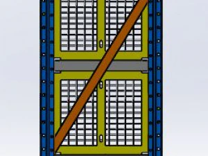 Bolts Free Shelving System Full scale Main Module 3D Model