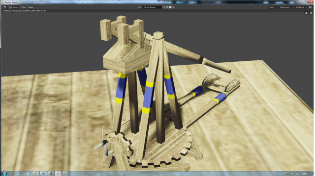 Trebutchet 3D Model .c4d .max .obj .3ds .fbx .stl .blend 