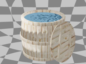 Barrel with water 3D Model
