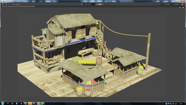 Market Model 3D .c4d .max .obj .3ds .fbx .stl .blend 