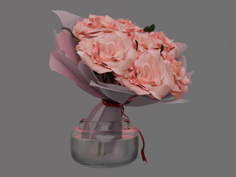 ROSES bouquet 3D Model