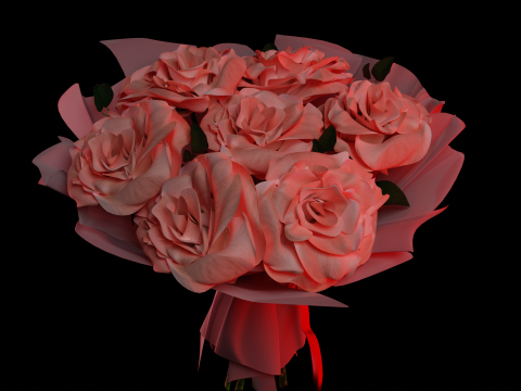 ROSES bouquet Modelo 3D