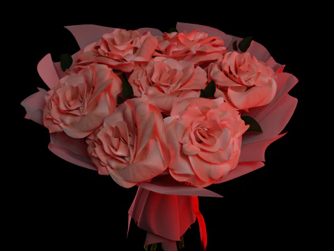 ROSES bouquet 3D Model