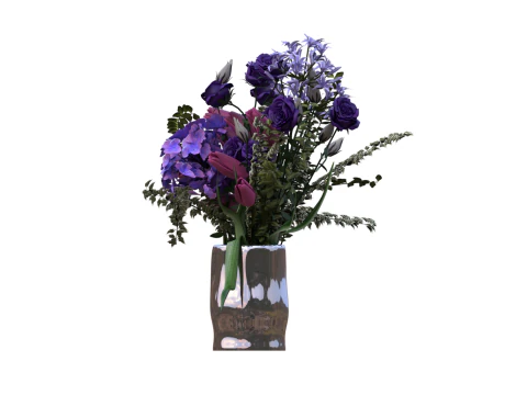 Purple Flower BOUQUET 3D Model