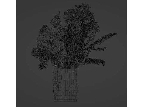 Purple Flower BOUQUET 3D Model