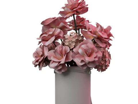 Pink french ROSES 3D Model