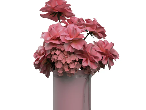 Pink french ROSES 3D Model