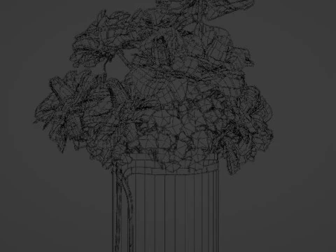 Pink french ROSES 3D Model