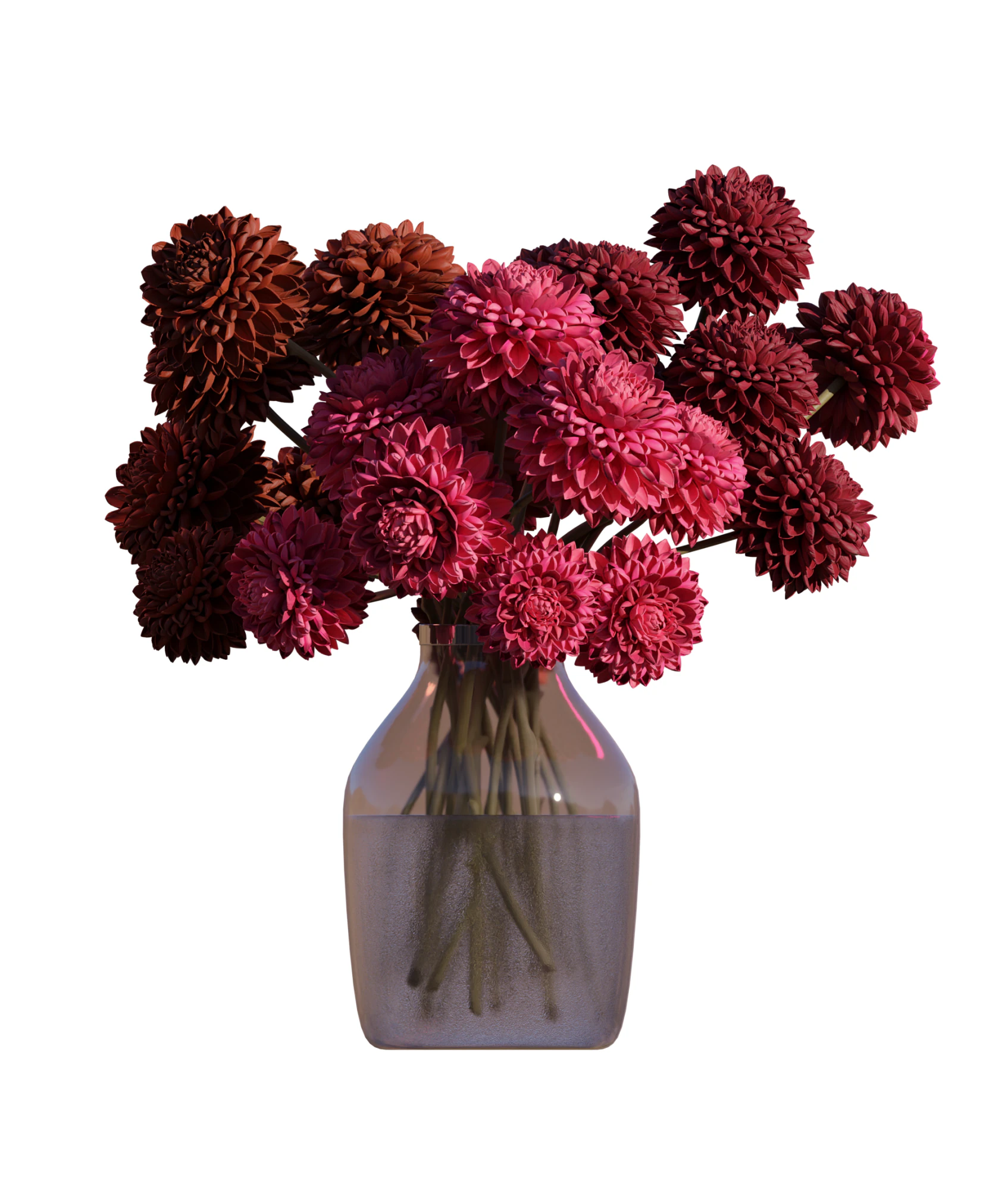 DAHLIA Bouquet 3D Model .c4d .max .obj .3ds .fbx .stl .blend 