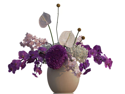 オーキッドブーケ 3Dモデル