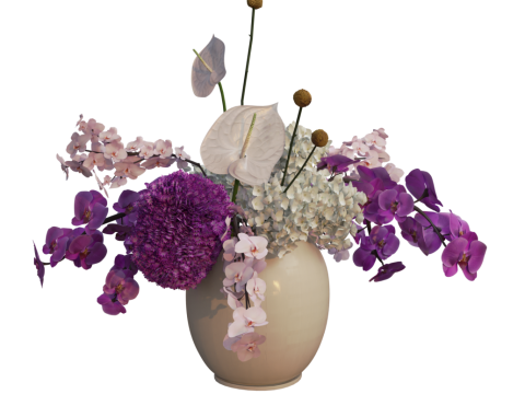 ORCHID Bouquet 3D Model