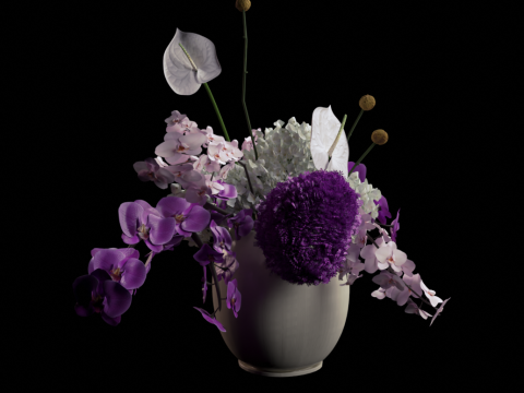 ORCHID Bouquet 3D Model