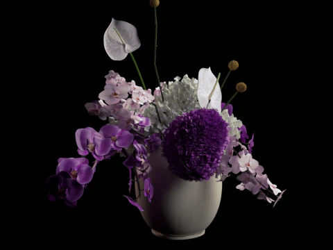 ORCHID Bouquet 3D Model