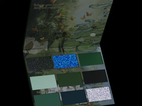 COSMETICS - Green Eyeshadow Palette 3D Model