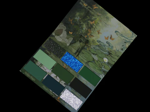 COSMETICS - Green Eyeshadow Palette 3D Model