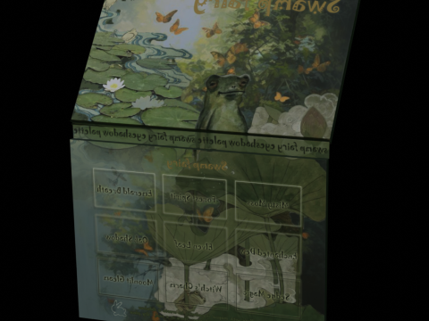 COSMETICS - Green Eyeshadow Palette Modelo 3D