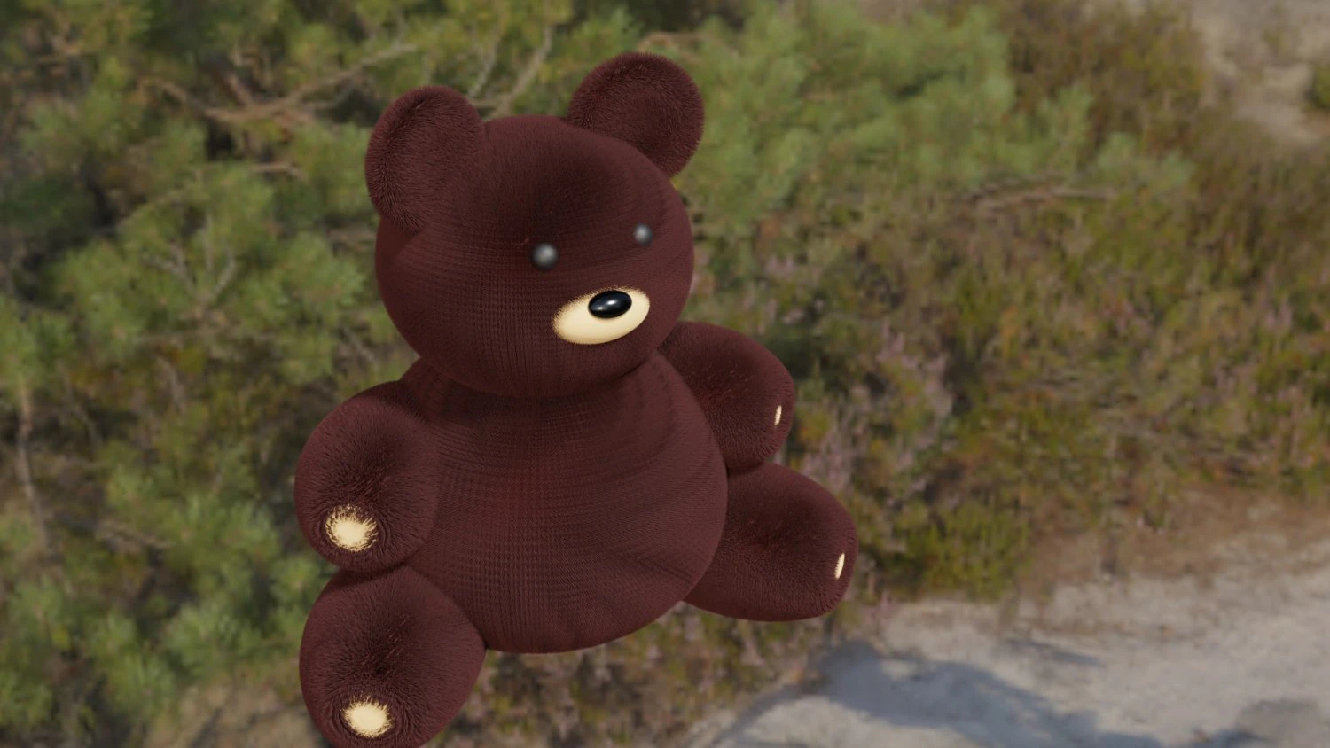 Plush bear 3D Model .c4d .max .obj .3ds .fbx .stl .blend 