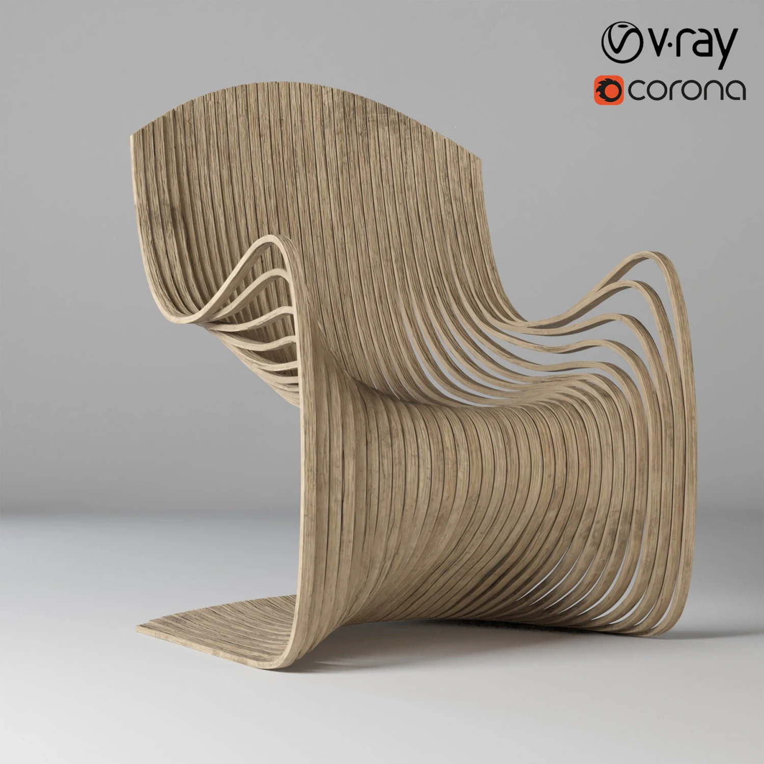 Parametric chair 3D Model .c4d .max .obj .3ds .fbx .stl .blend 