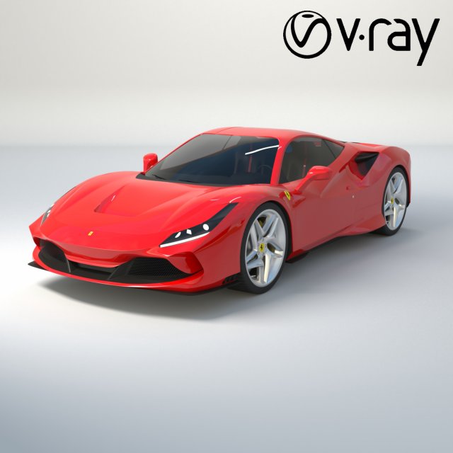 Ferrari F8 Tributo 2022 3D 模型 .c4d .max .obj .3ds .fbx .stl .blend 