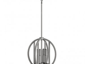 Samural 4 Light Mini Chandelier Black 3D Model