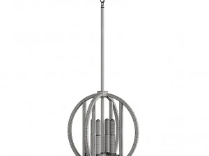 Samural 4 Light Mini Chandelier Black 3D Model