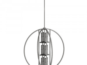 Samural 12 Light Chandelier Black 3D Model