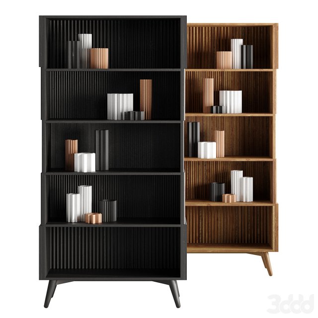 Bookcase PLISSE VICAL HOME 3D Model .c4d .max .obj .3ds .fbx .stl .blend 