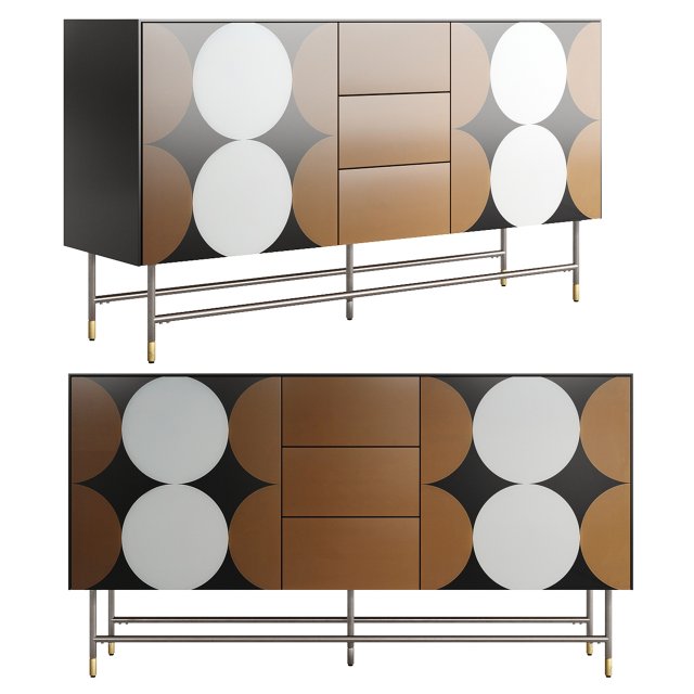 Sideboard HANNES 3D Model .c4d .max .obj .3ds .fbx .stl .blend 