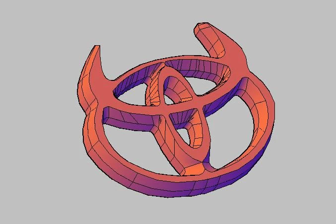 Toyota Logo 3D Print Model .c4d .max .obj .3ds .fbx .stl .blend 