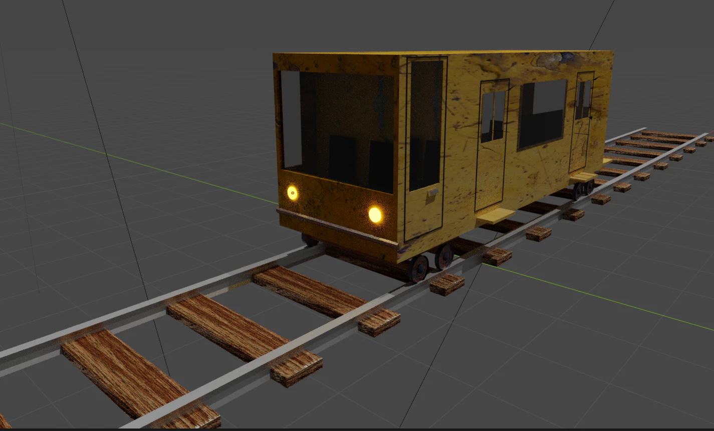 Old train 3D Model .c4d .max .obj .3ds .fbx .stl .blend 