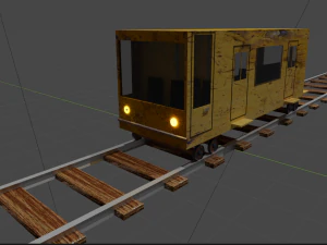 Vecchio treno Modello 3D