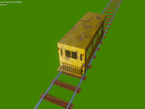 Old train Modello 3D
