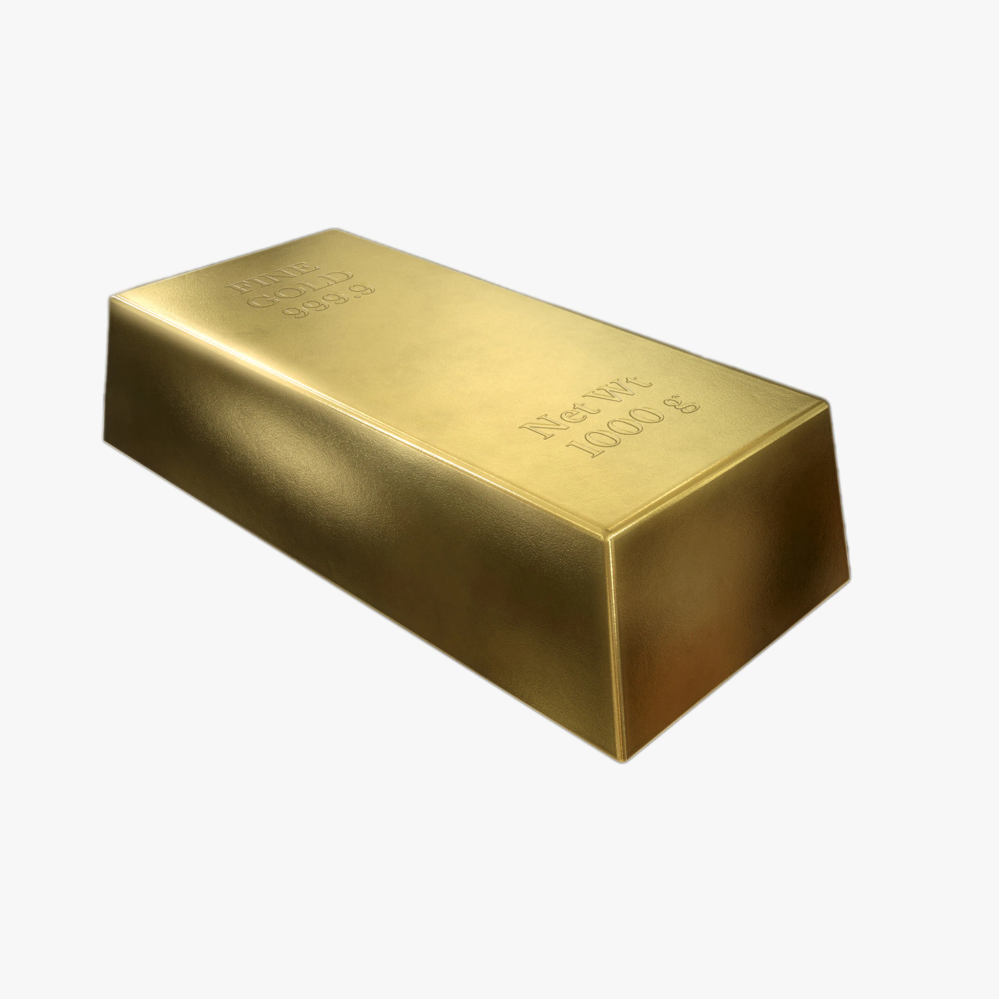 Gold Bar 3D Model .c4d .max .obj .3ds .fbx .stl .blend